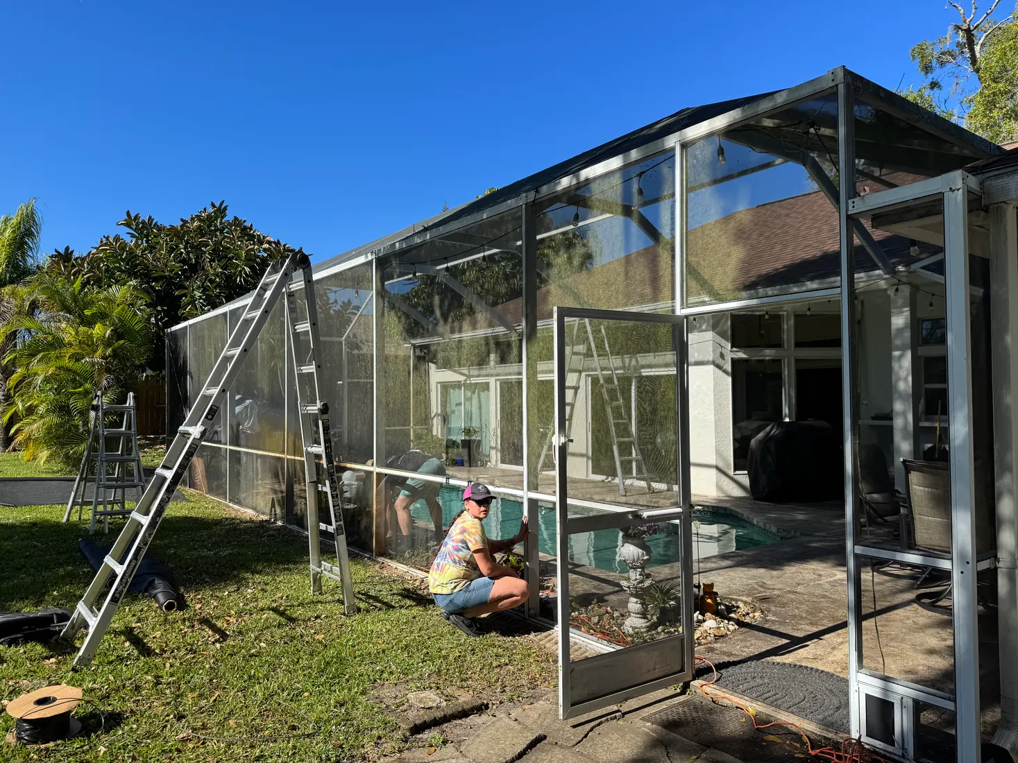 Screen Repair Bros pool cage and screen repair project 28