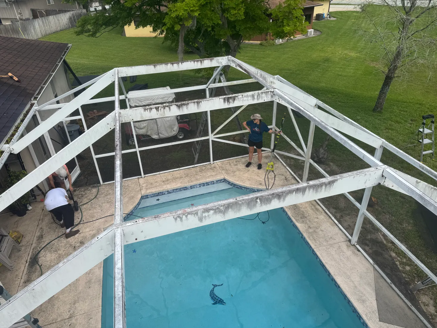 Screen Repair Bros pool cage and screen repair project 39